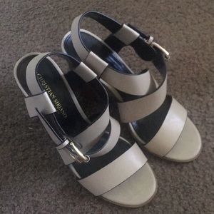 🔥Christian Siriano strapping open toed cre…